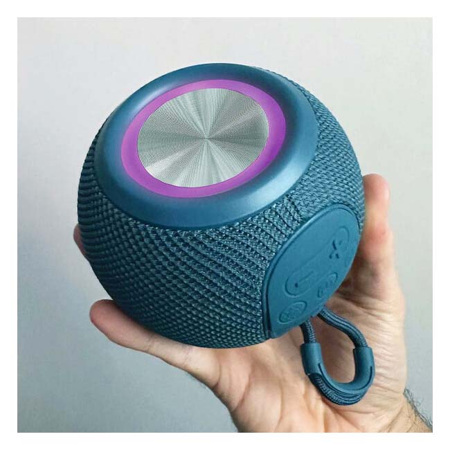 THE SOURCE ORB SPEAKER BLUE WITH RGB LIGHTING