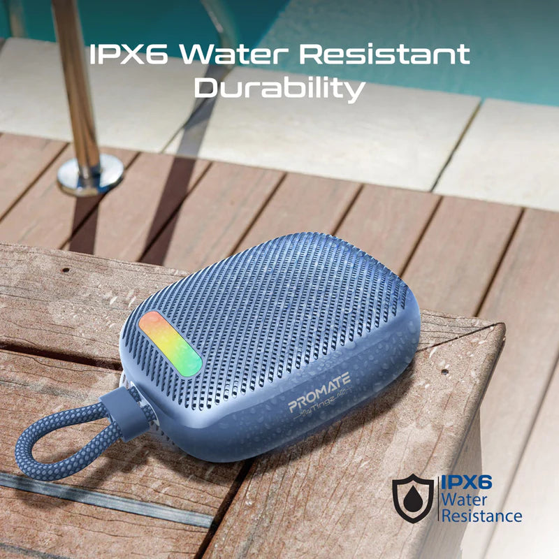 PROMATE CrystalSound™ 7W High-Definition Wireless Speaker• 7W High Definition Sound - Blue